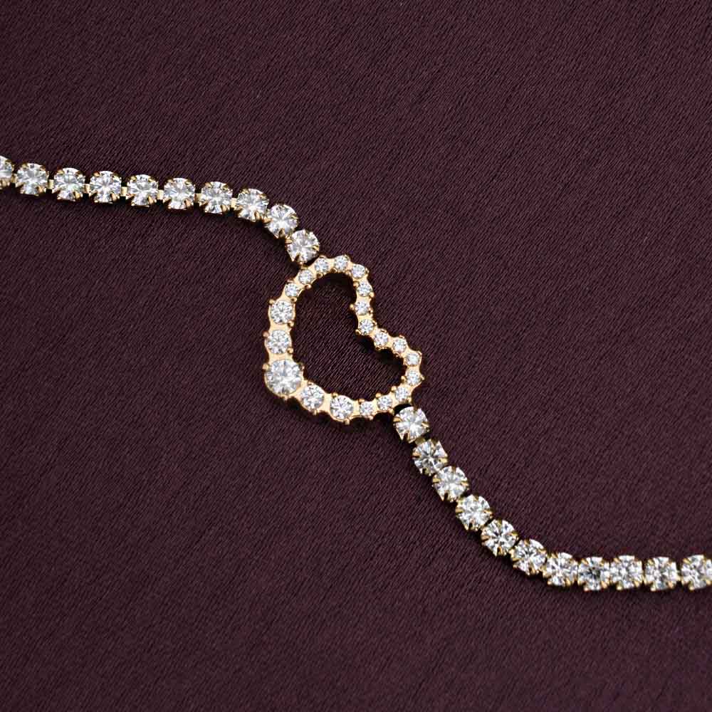 Heart Diamond Chain Bracelet
