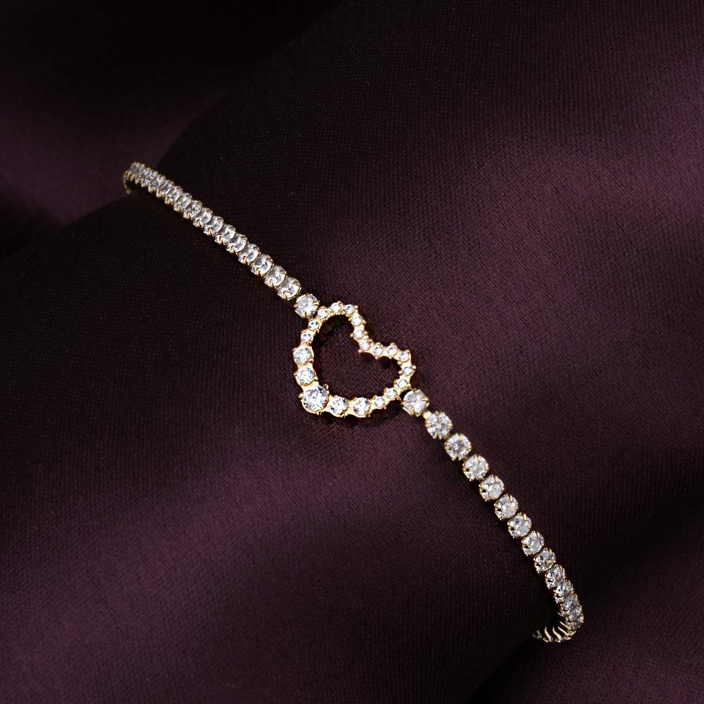 Heart Diamond Chain Bracelet