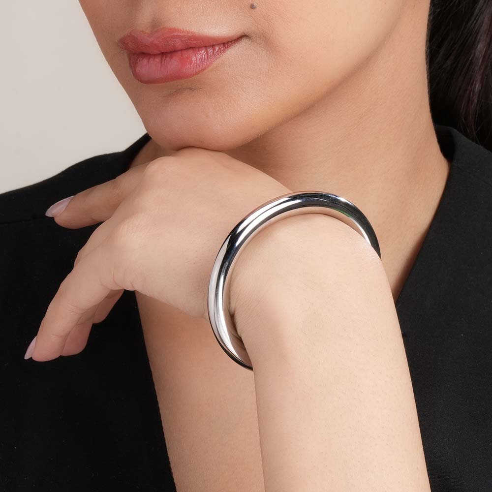 Plain Silver Cuff Bracelet