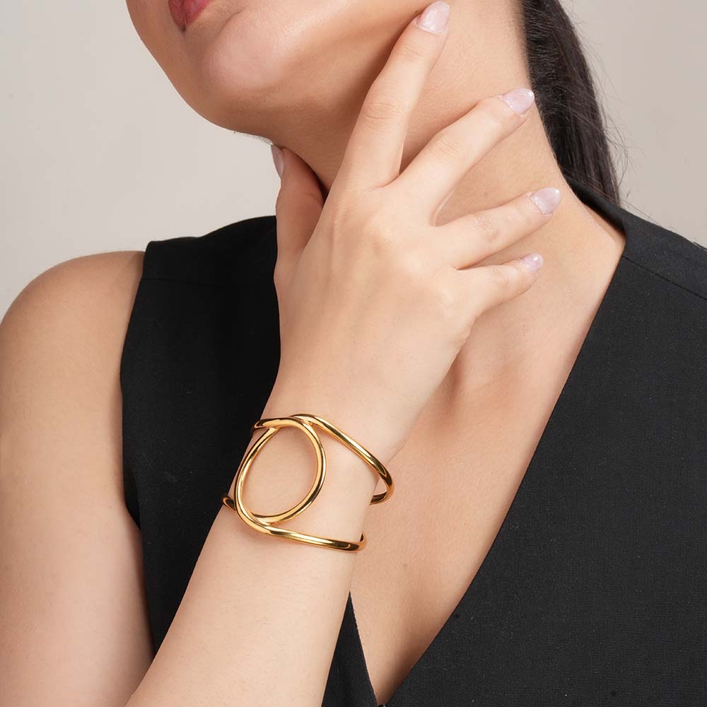 Modern Geometric Cuff Bracelet