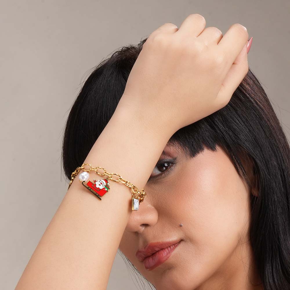 Christmas Santa Claus Charm Bracelet
