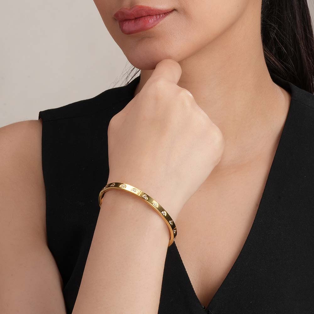 Minimal Stones Bangle Bracelet