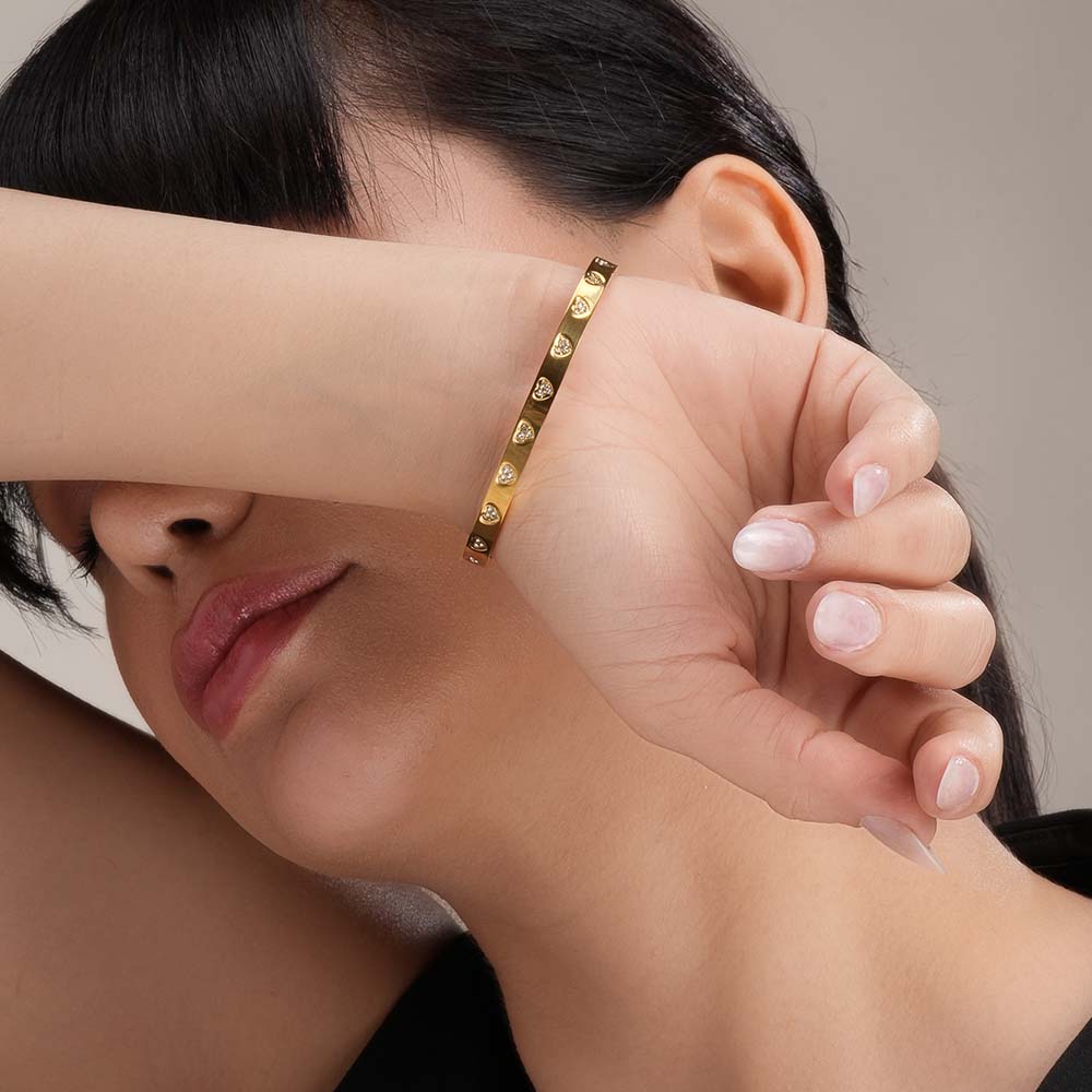 Minimal Stones Bangle Bracelet