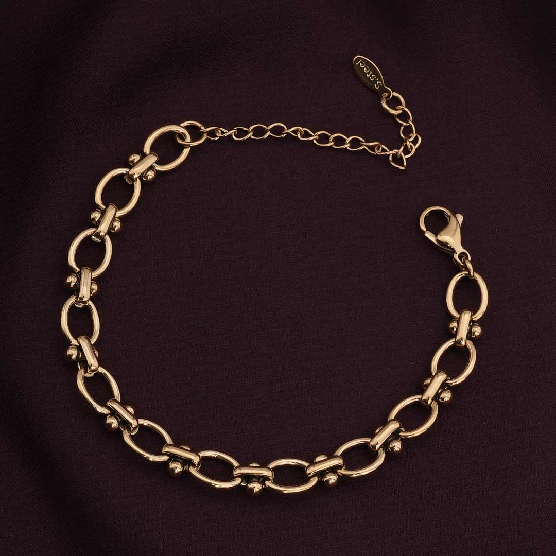 Interlocking Hoops Chain Bracelet