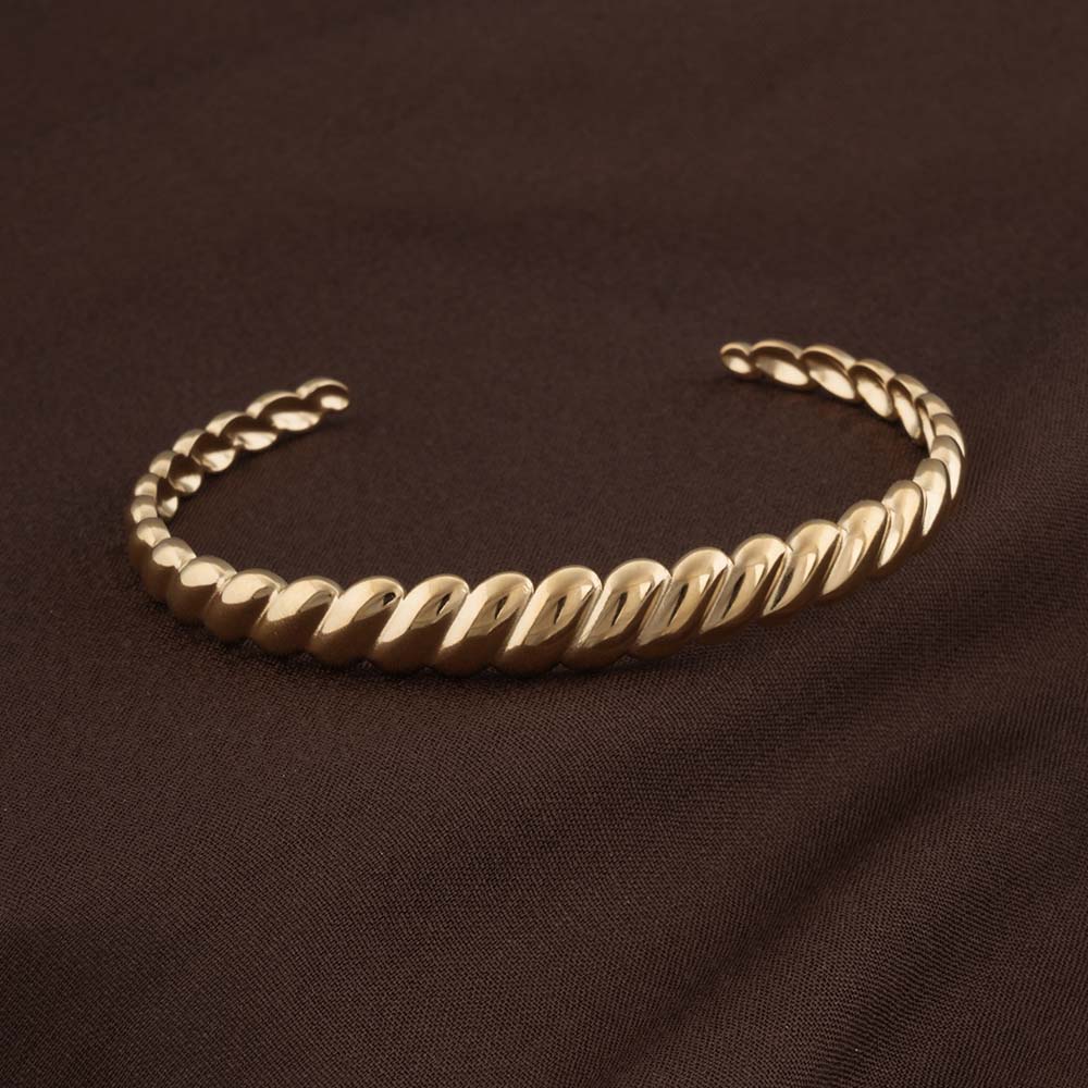 Gold Rope Cuff Bracelet