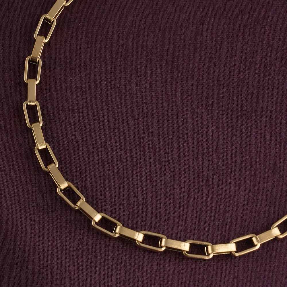 Gold Rectangular Link Bracelet