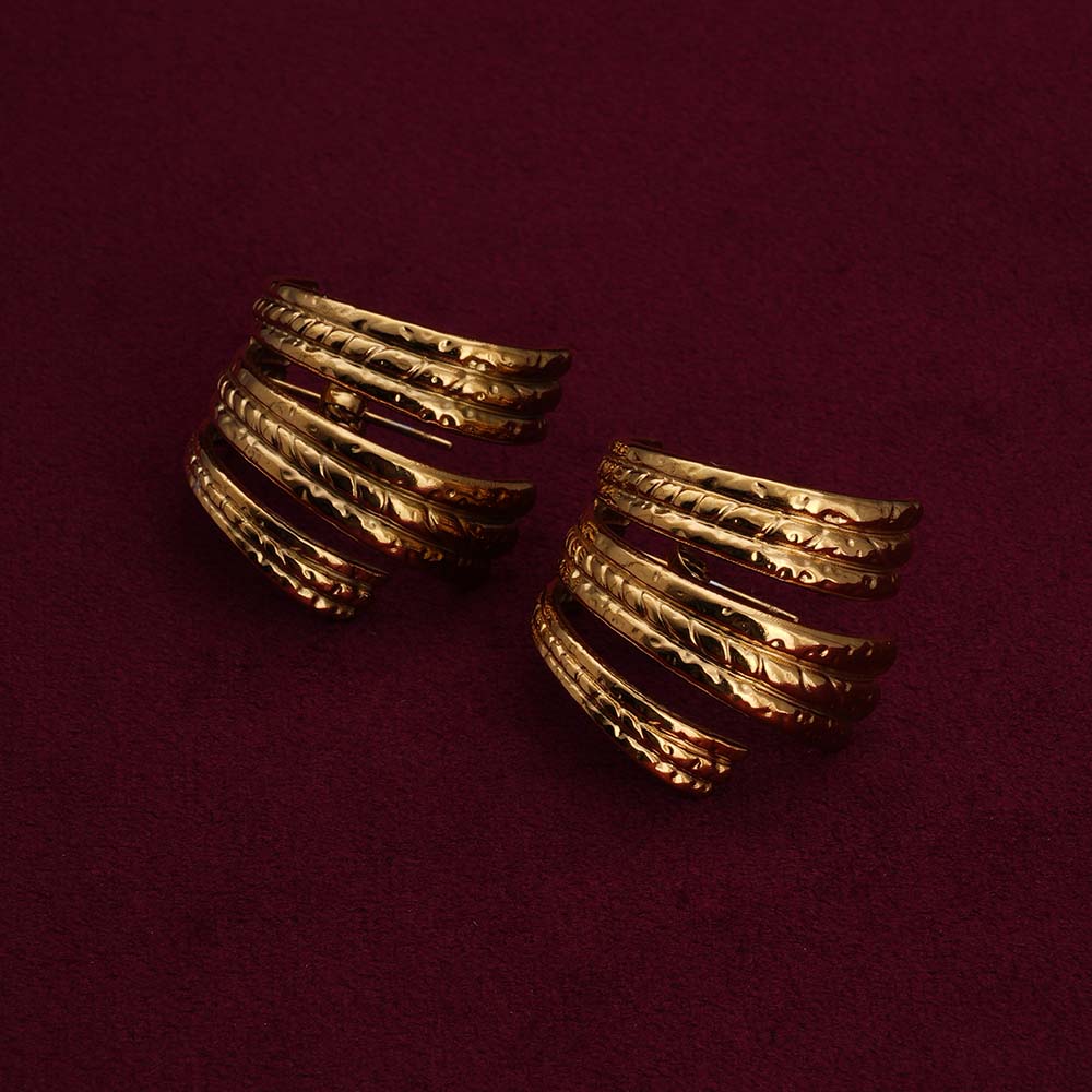 Statement Gold Stud Earrings
