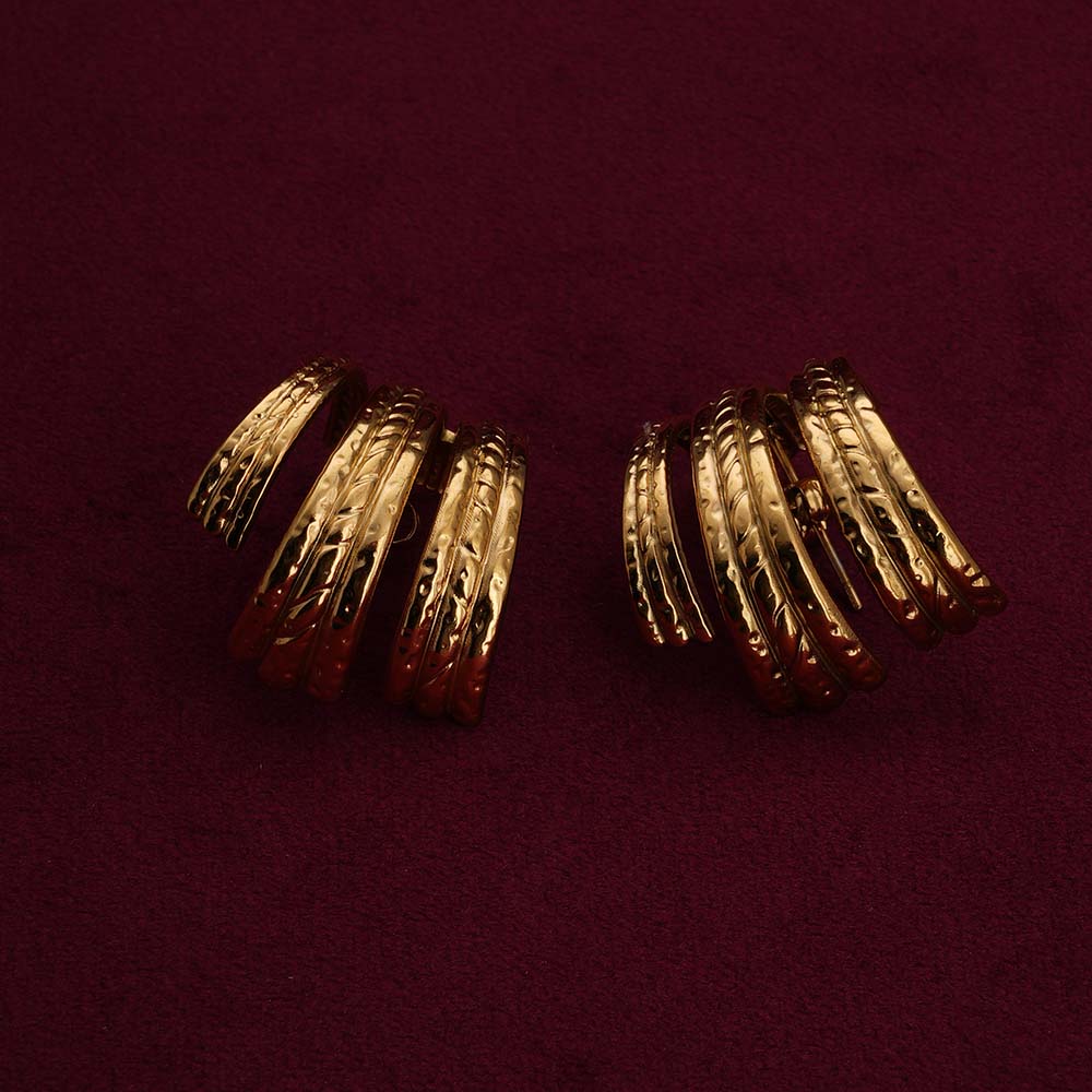 Statement Gold Stud Earrings