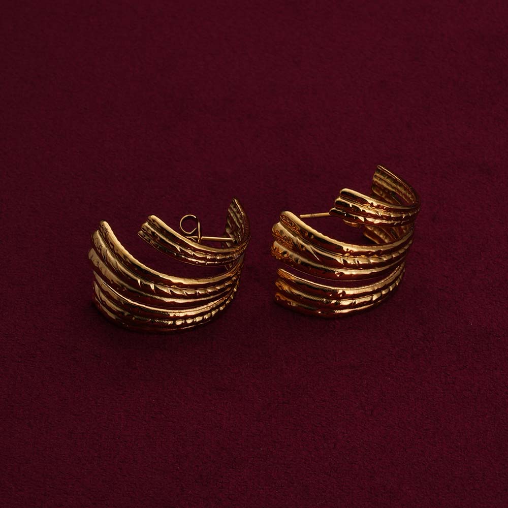 Statement Gold Stud Earrings