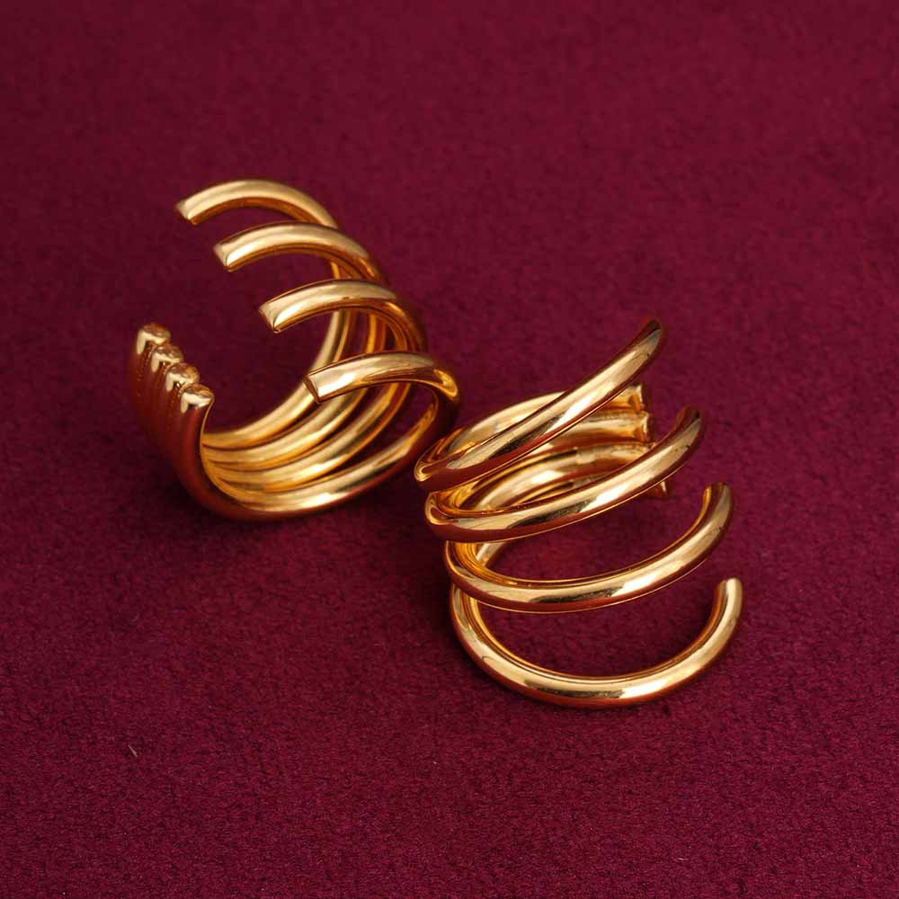 Stacked Style Stud Earrings