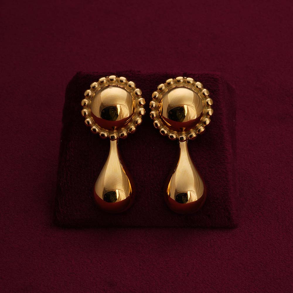 Modern Flower Drop Earrings