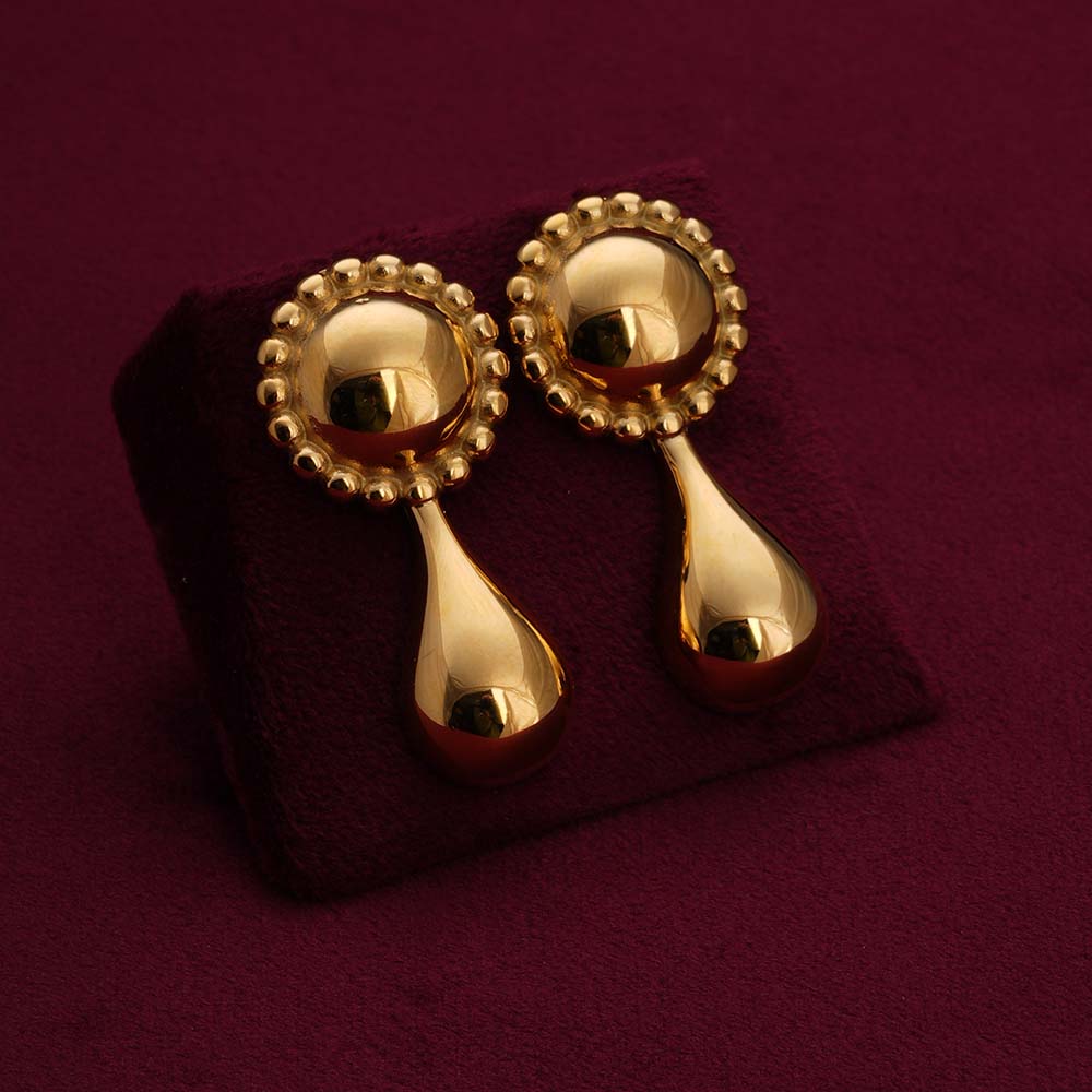 Modern Flower Drop Earrings
