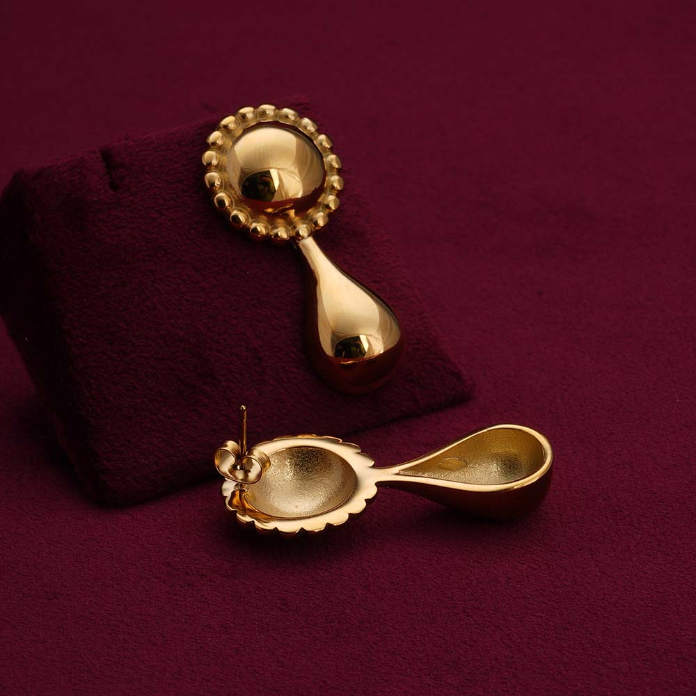 Modern Flower Drop Earrings