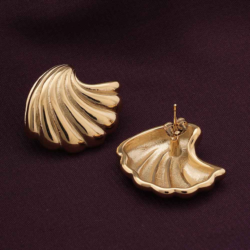 Golden Wings Stud Earrings