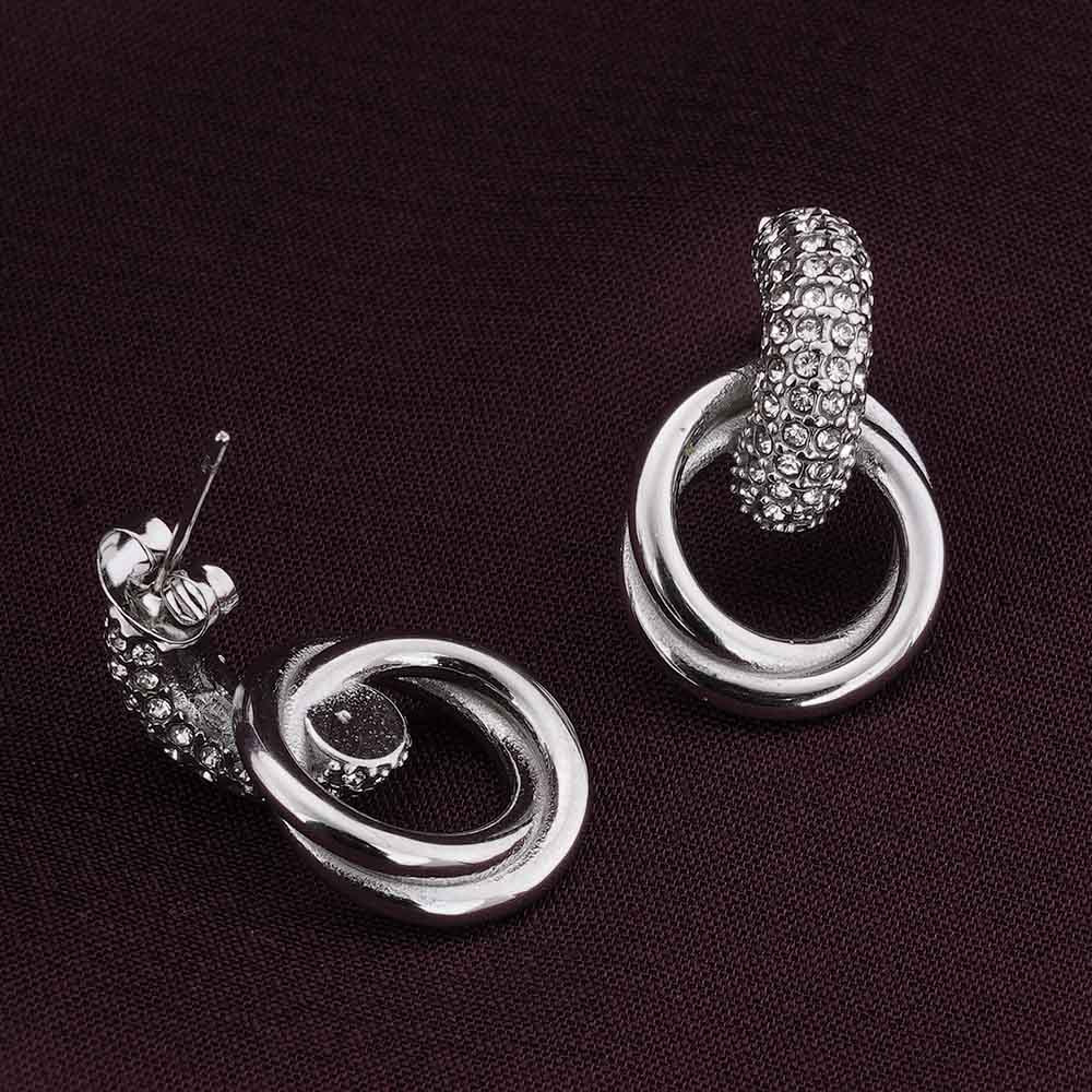 Urban Edge Silver Stud Earrings