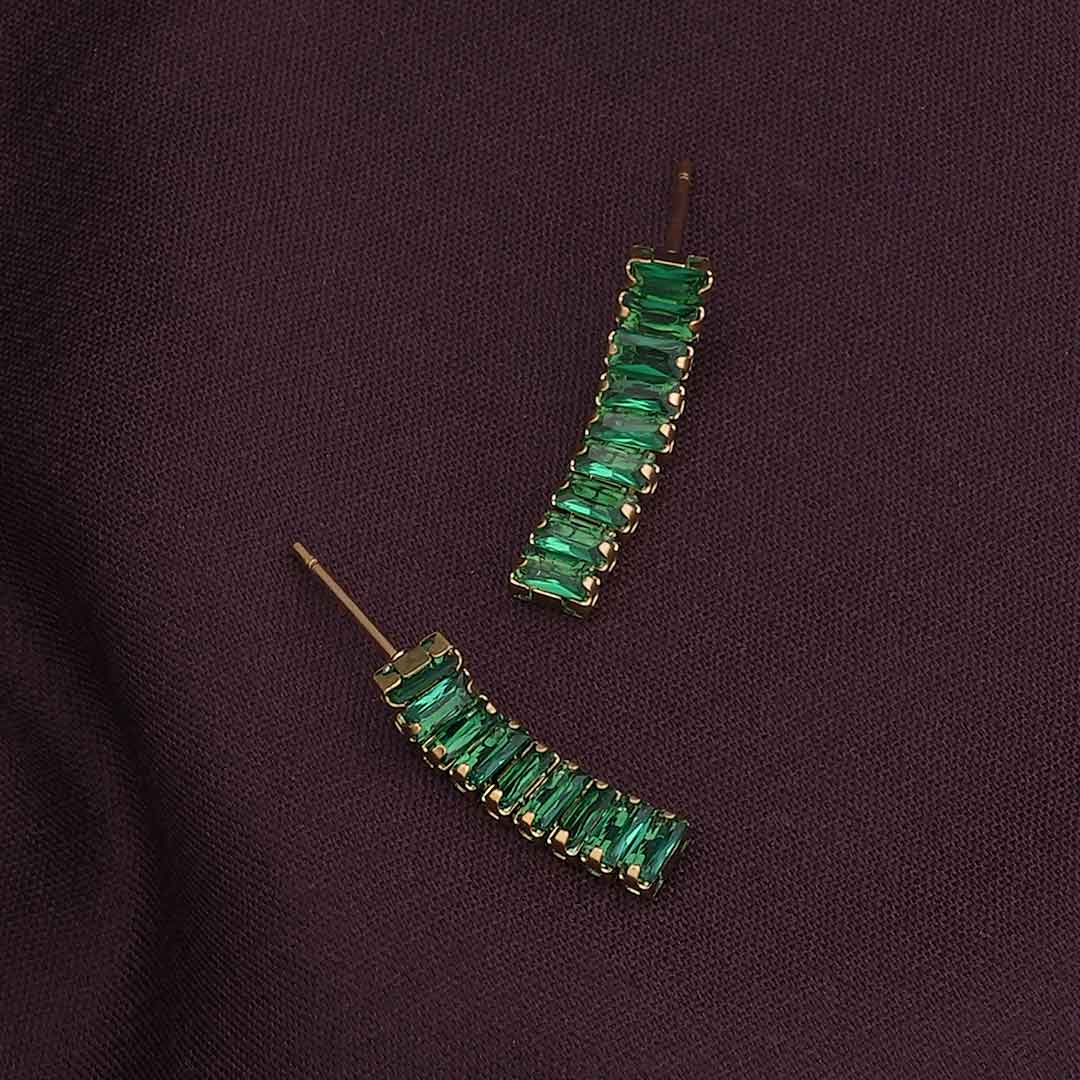 Green Emerald Drop Earring