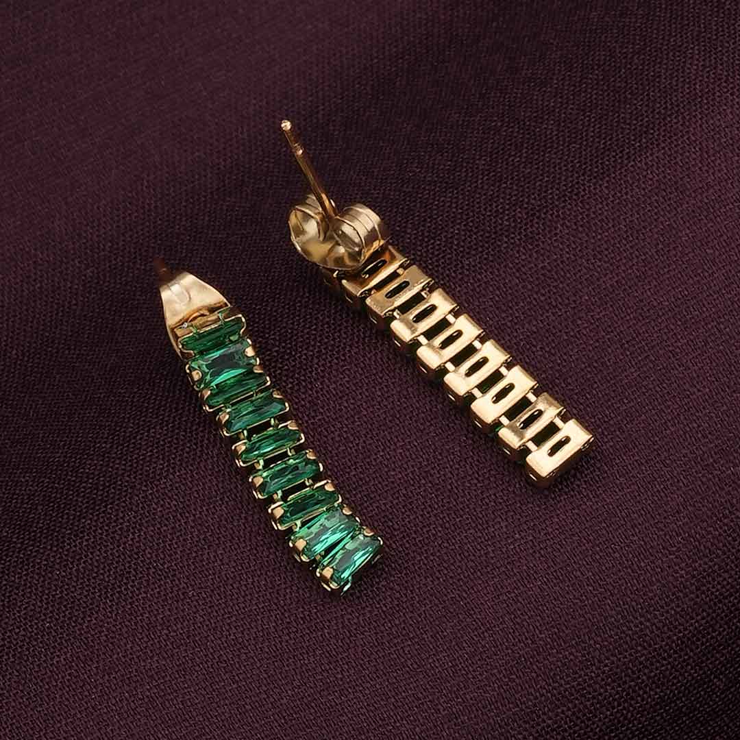 Green Emerald Drop Earring