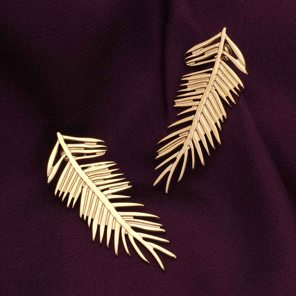 Palm Casting Drop Earrings