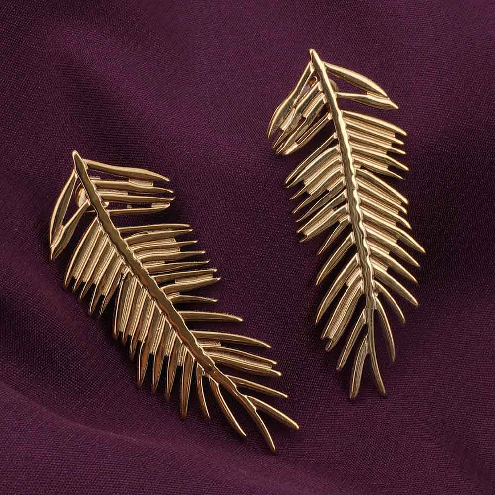 Palm Casting Drop Earrings