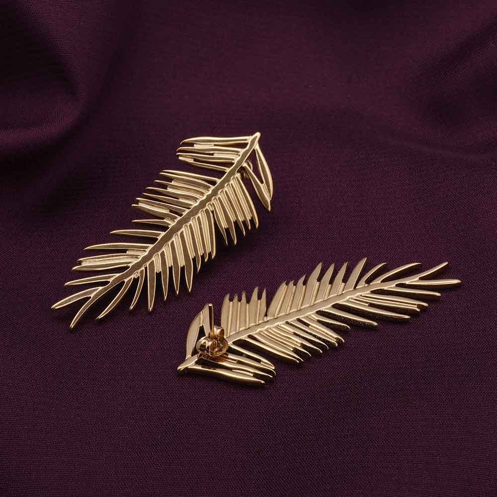 Palm Casting Drop Earrings