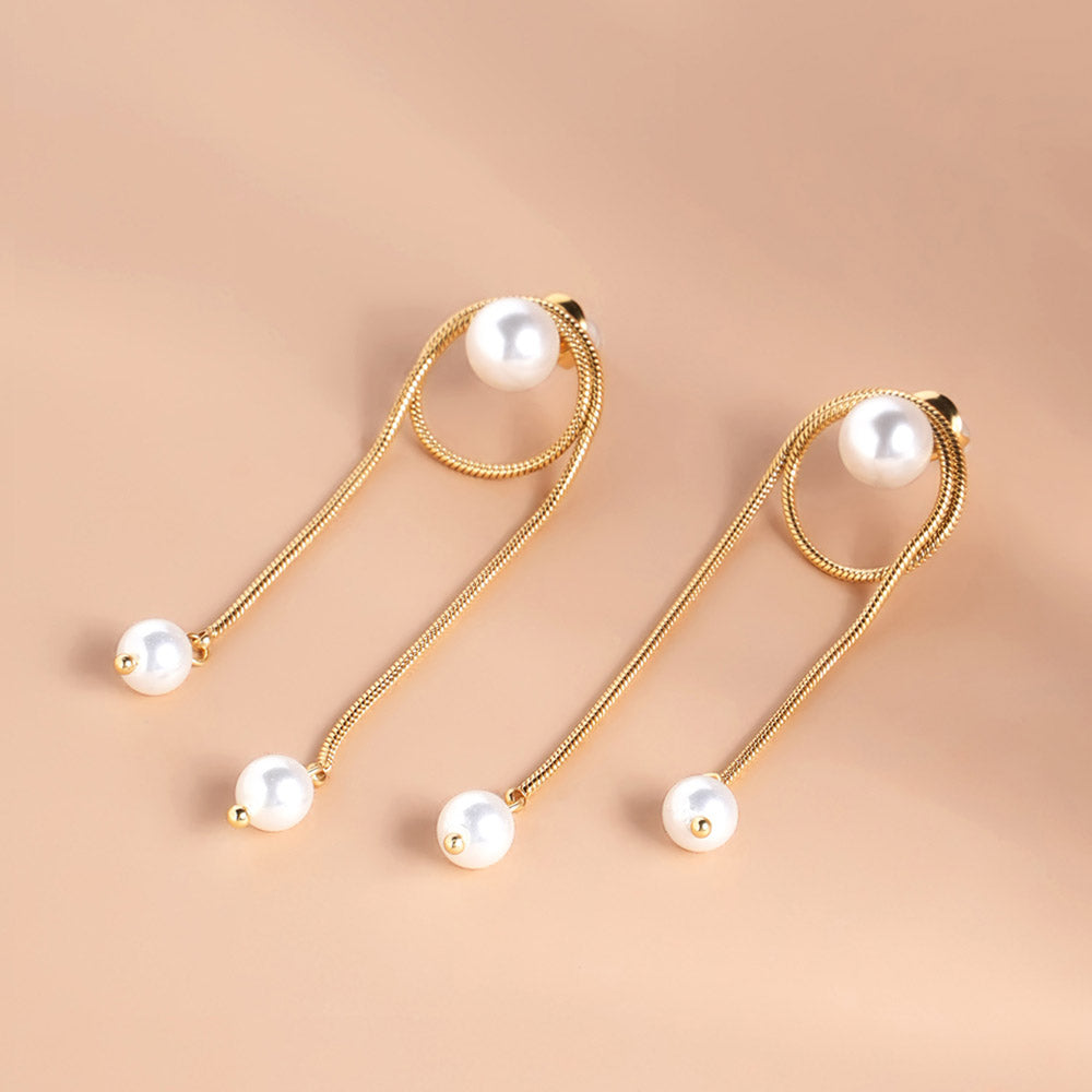 High Fashion Pearl Drop Earrings