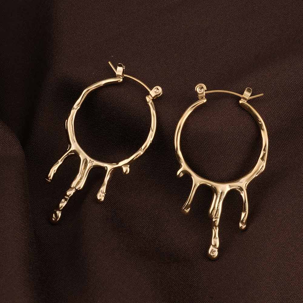 Round Dripping Hoop Earrings