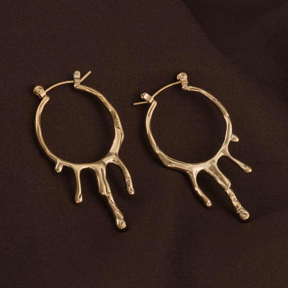 Round Dripping Hoop Earrings