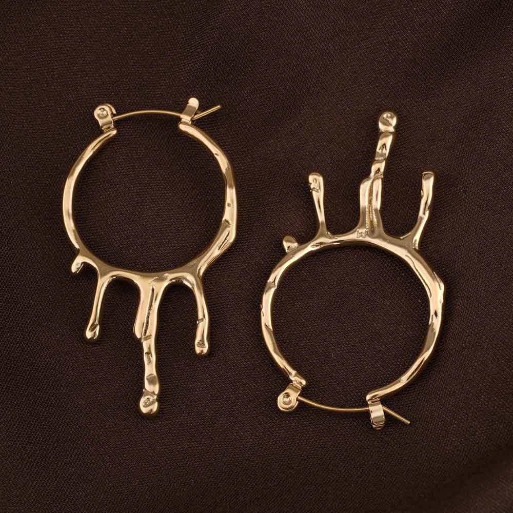 Round Dripping Hoop Earrings