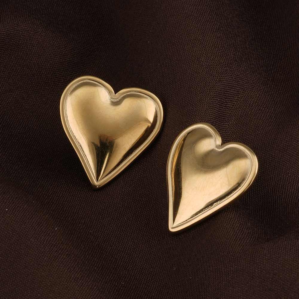 Minimal Heart Stud Earrings