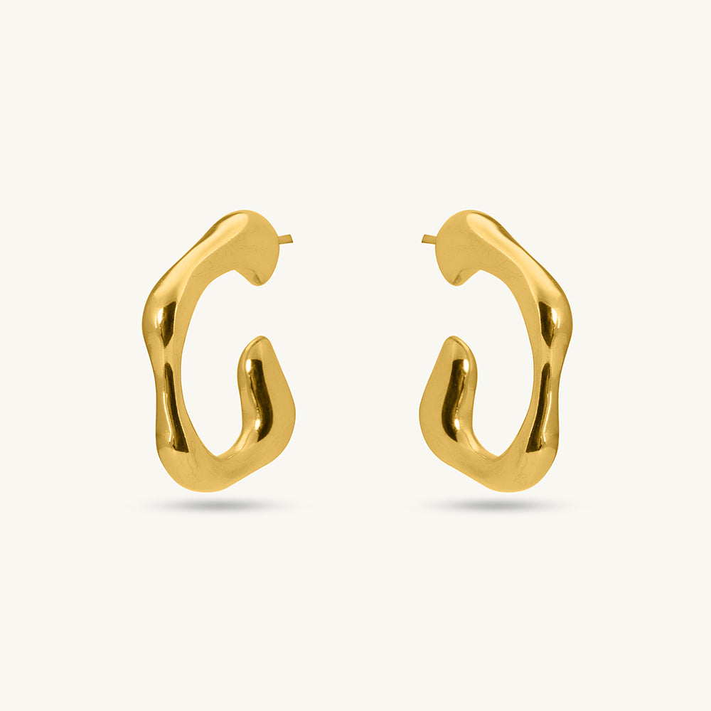 G Shape Hoop Earrings