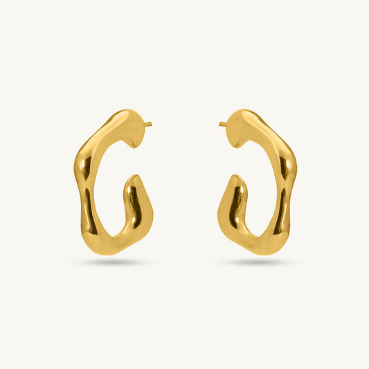 G Shape Hoop Earrings