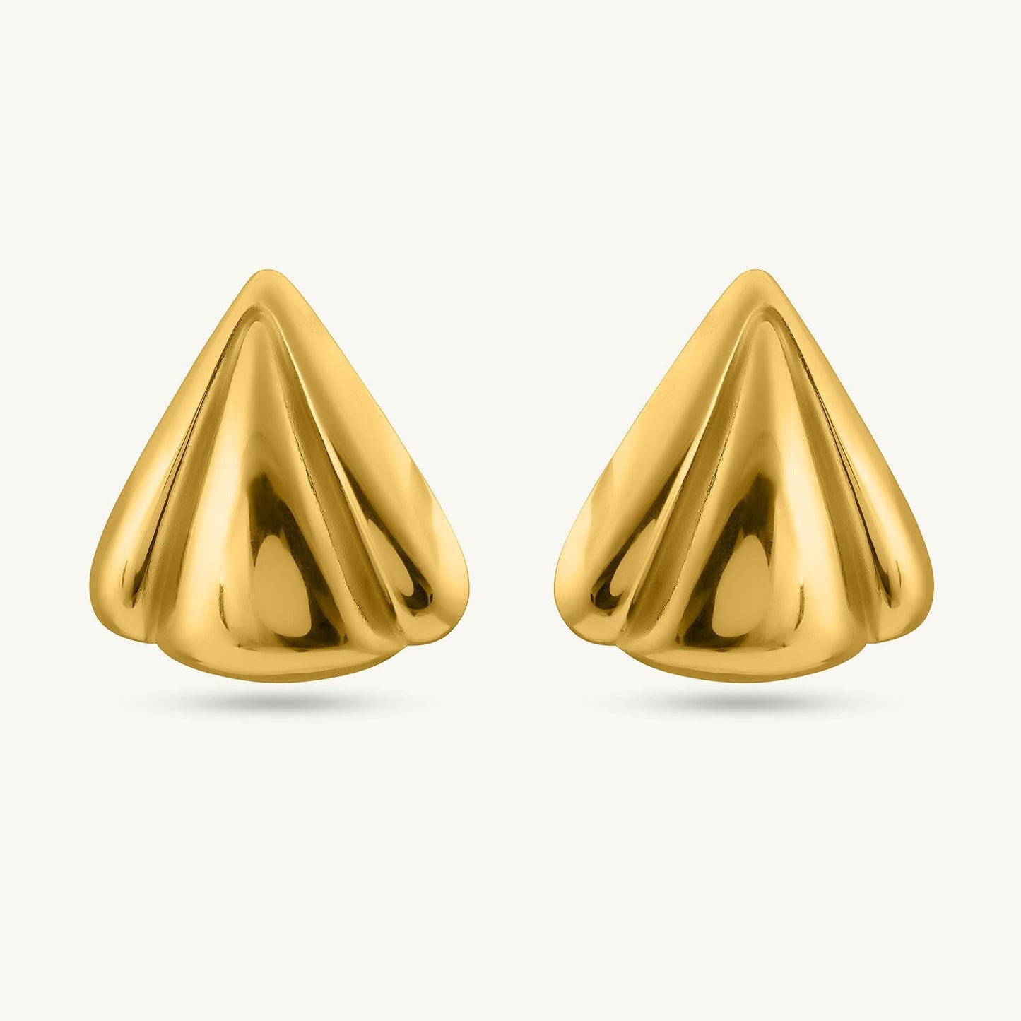 Golden Triangle Stud Earrings