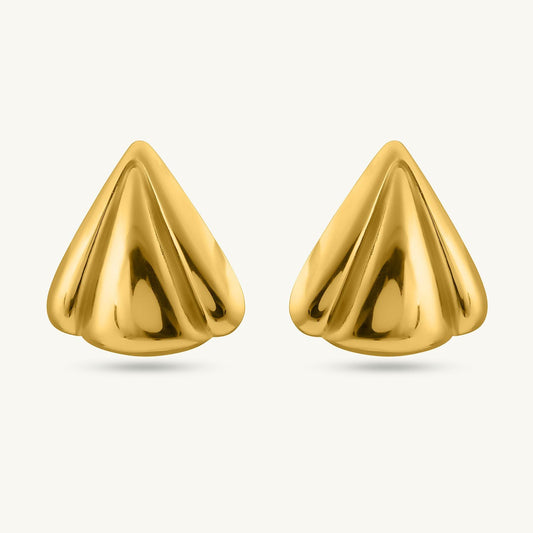 Golden Triangle Stud Earrings
