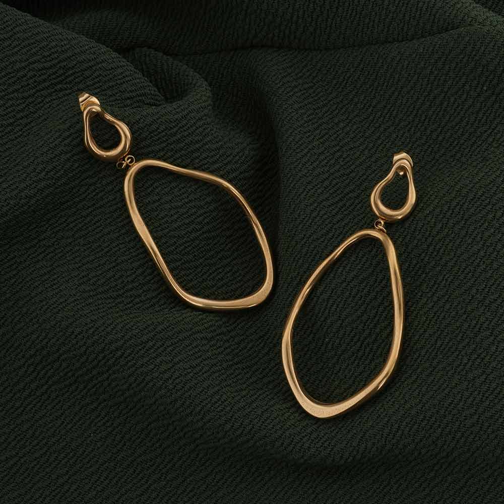 Wavy Loop Drop Earrings