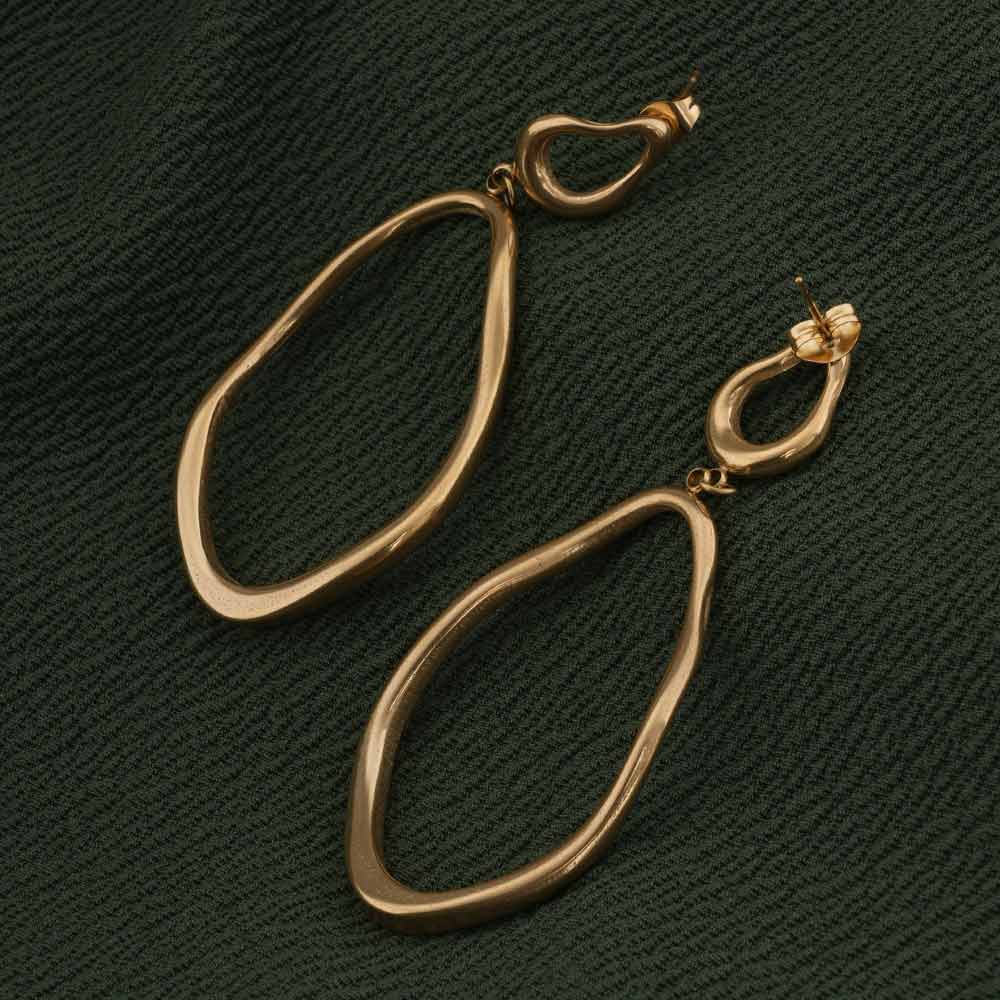 Wavy Loop Drop Earrings