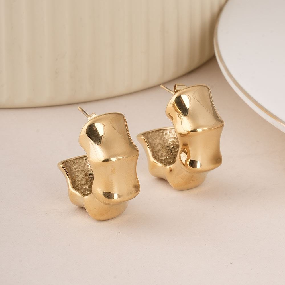 Half Circular Hoop Earrings
