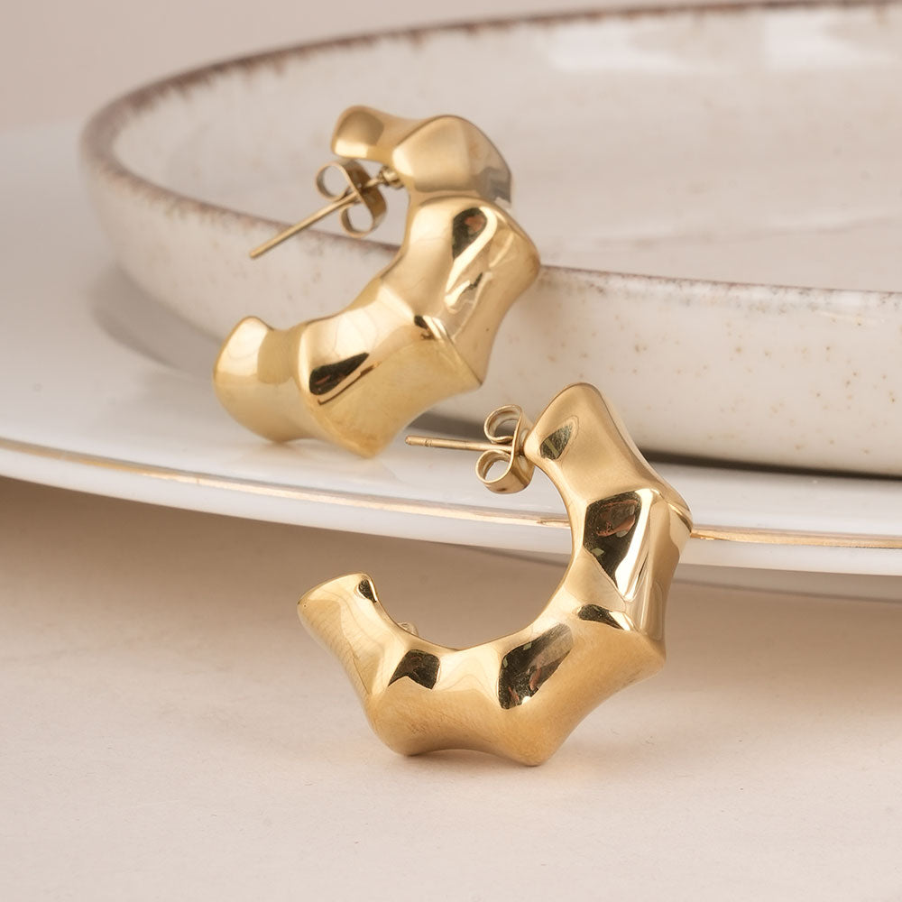 Half Circular Hoop Earrings