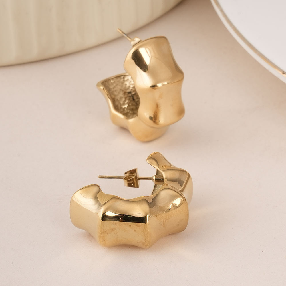 Half Circular Hoop Earrings