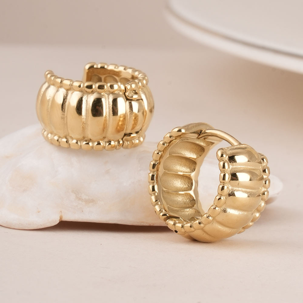 Chunky Hollow Hoop Earrings