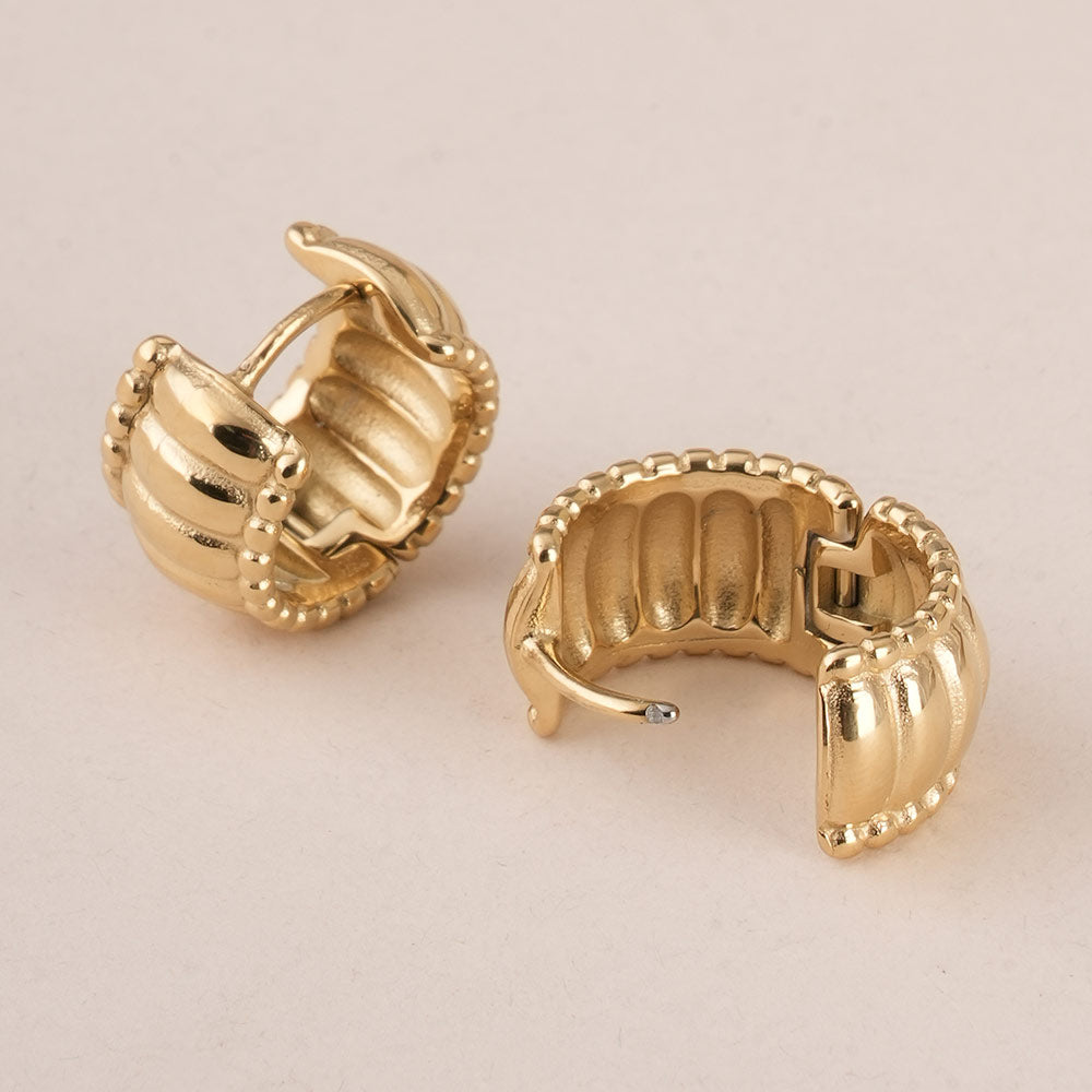 Chunky Hollow Hoop Earrings
