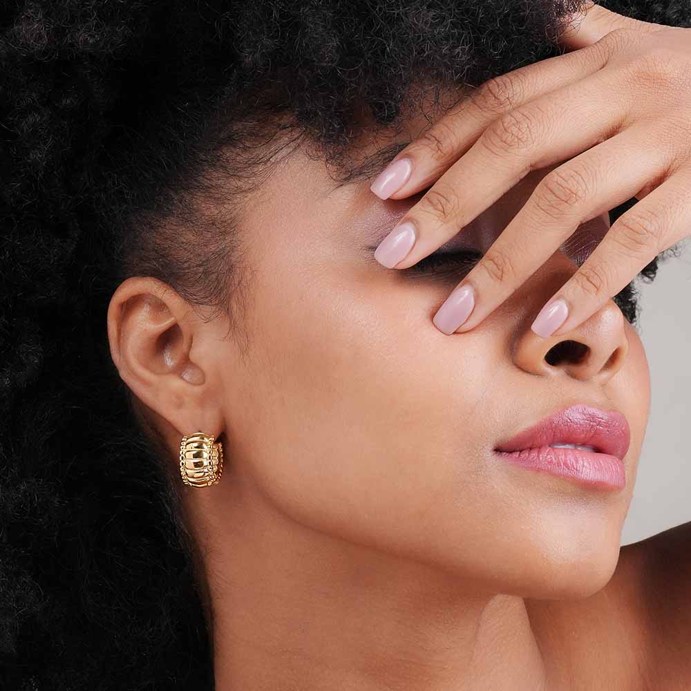 Chunky Hollow Hoop Earrings