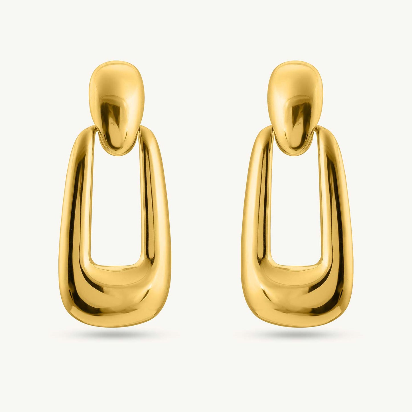 Rectangle Buckle Drop Earrings
