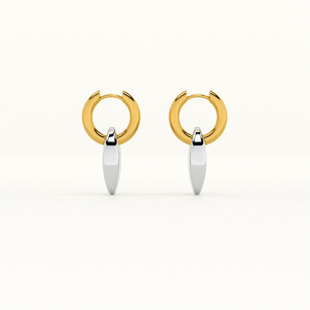 Multimetal Linked Drop Earrings