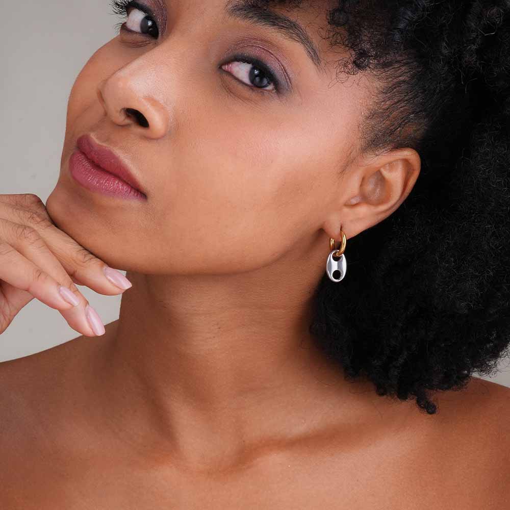 Multimetal Linked Drop Earrings