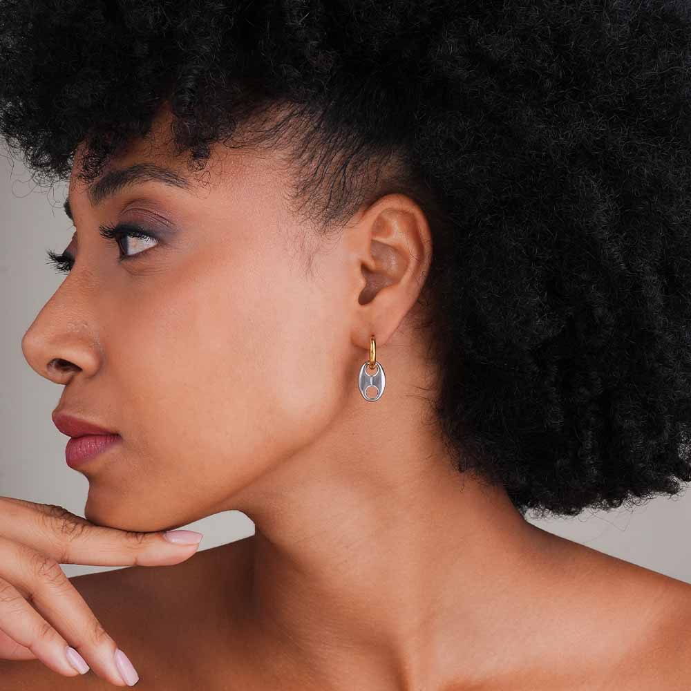 Multimetal Linked Drop Earrings
