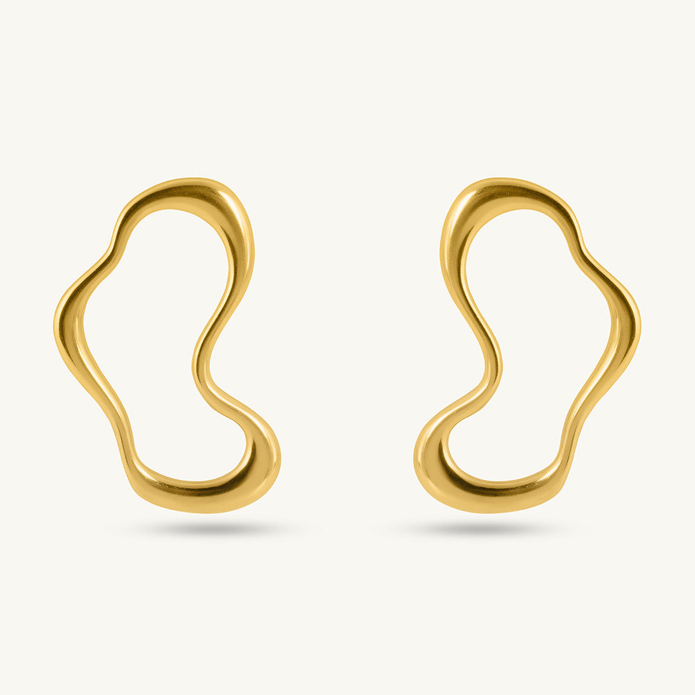 Irregular Wave Drop Earrings