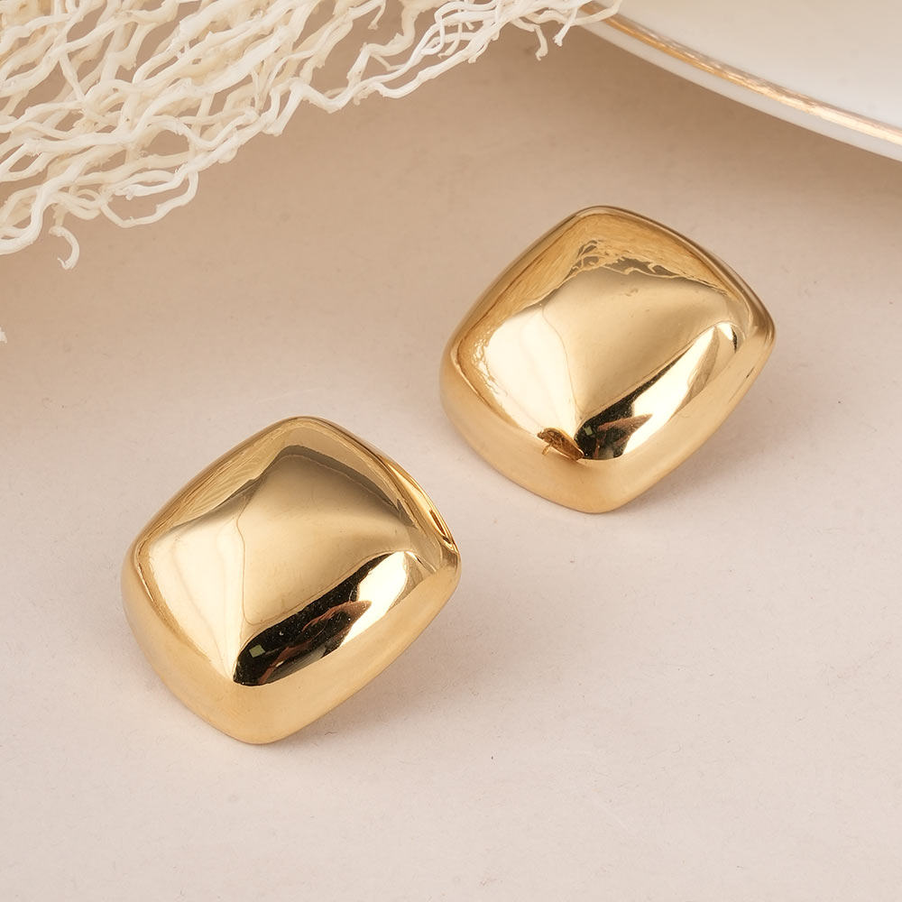 Chunky Cube Stud Earrings