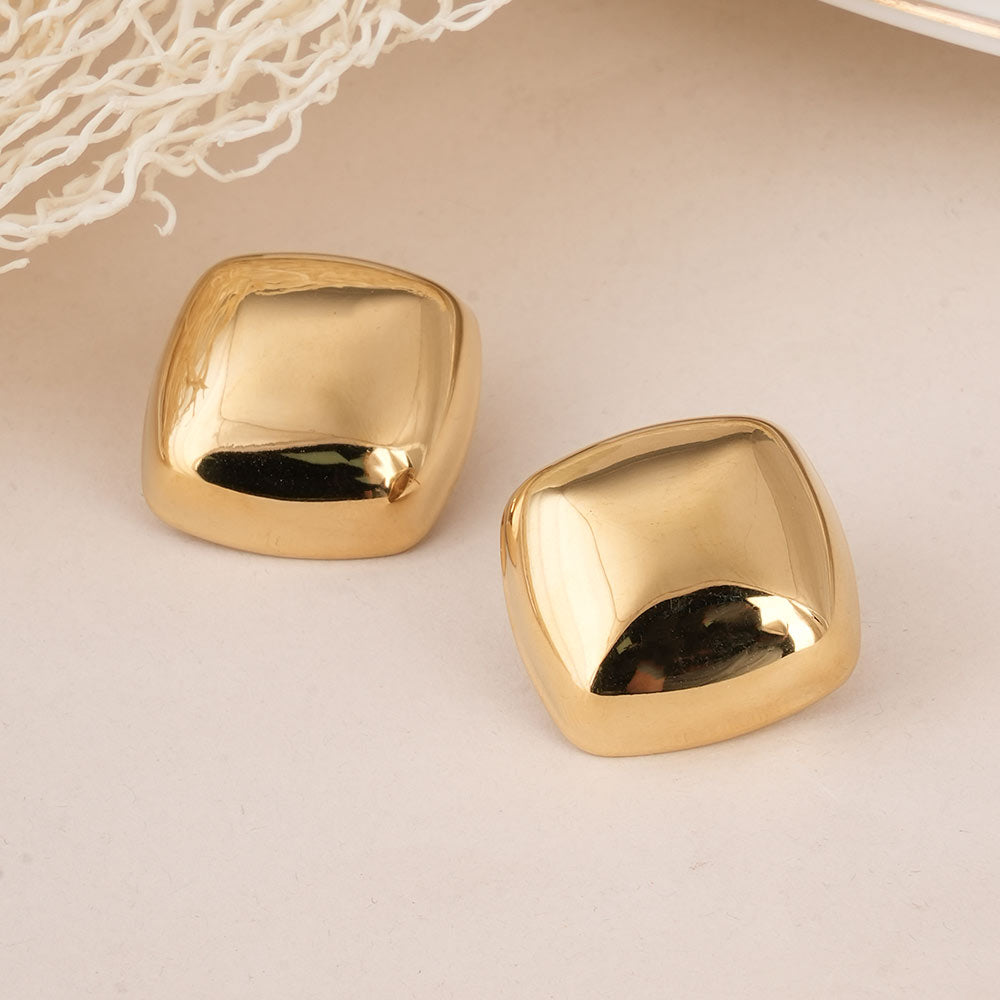 Chunky Cube Stud Earrings
