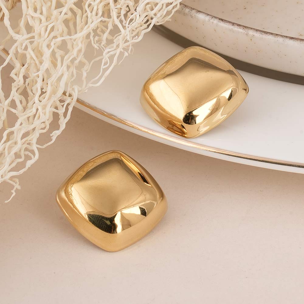 Chunky Cube Stud Earrings