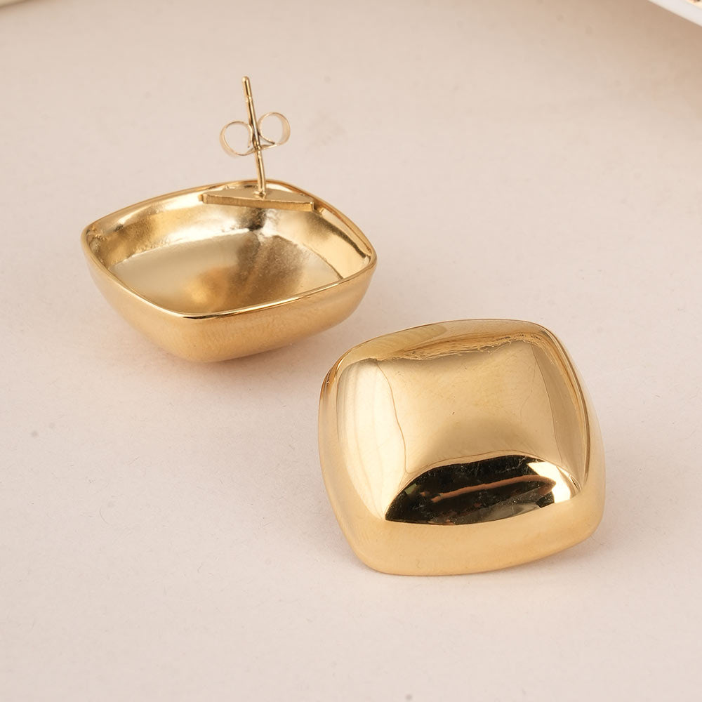 Chunky Cube Stud Earrings
